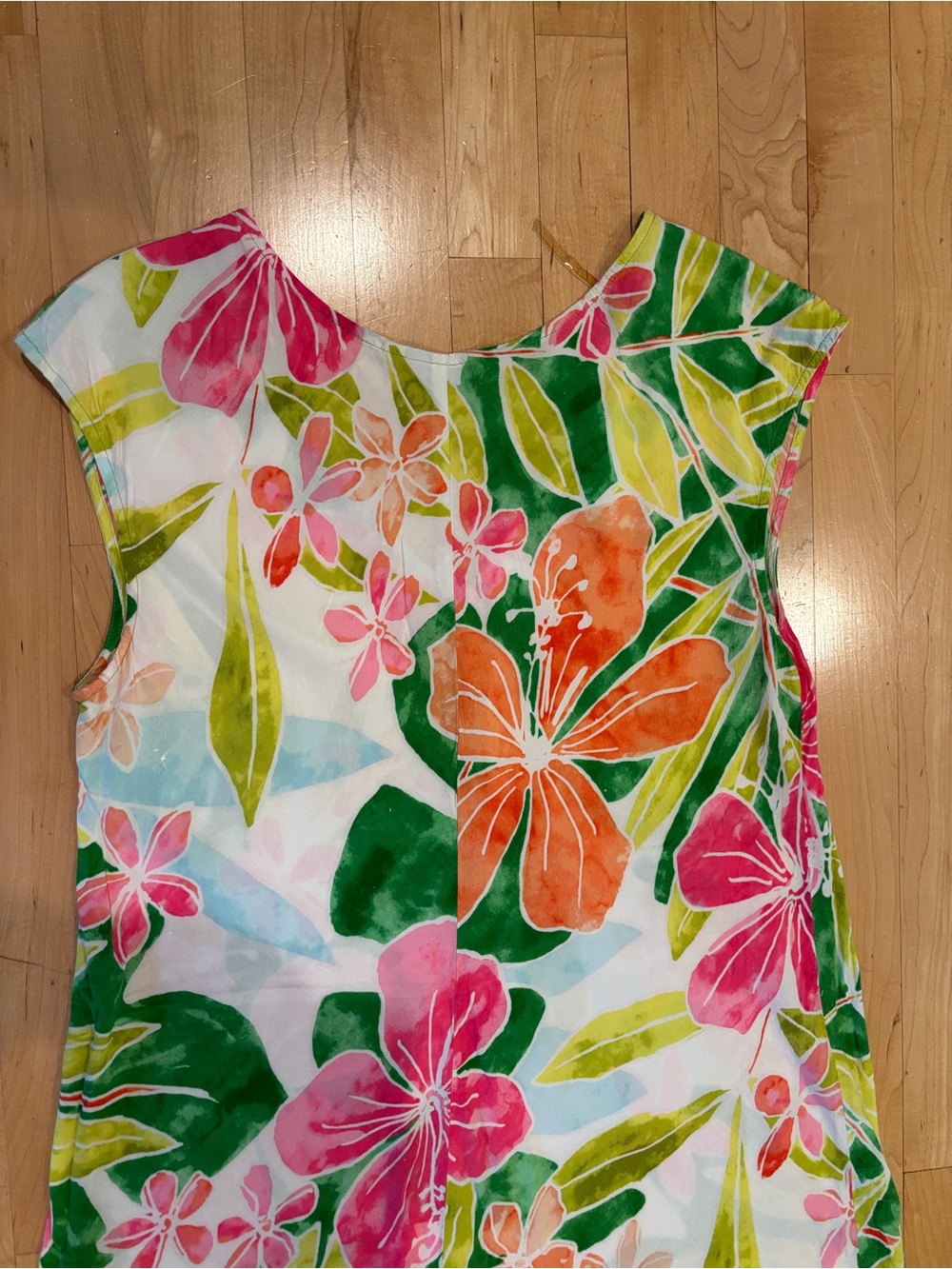 Jams World Floral “Sherry” Dress Pink, Blue Orange & Green “Waoili” Pattern - XL - Picture 3 of 12